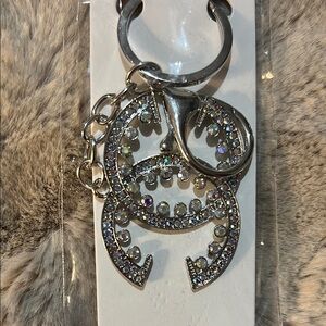 Silver Rhinestone Keychain